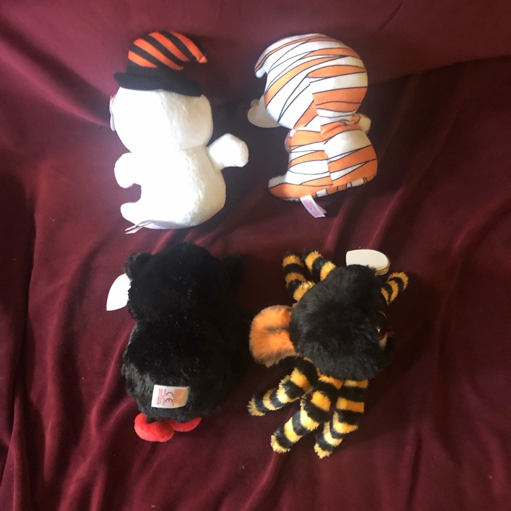Ty Halloween plush beanies new with tags; spider, bat, ghost - Picture 3 of 8